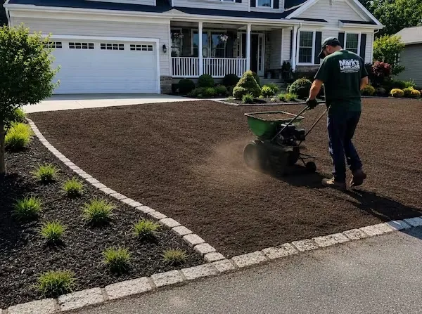Completed lawn renovation